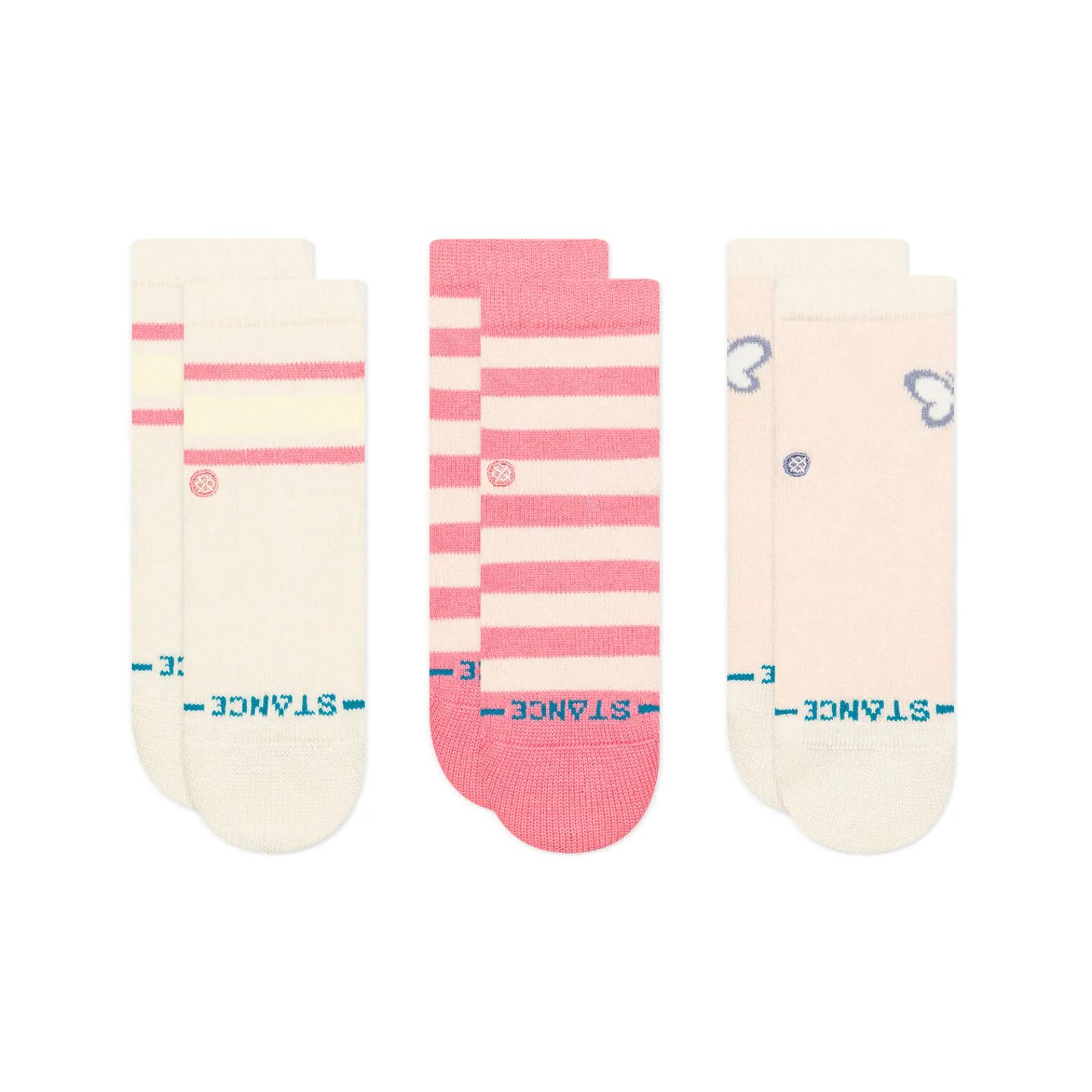 Stance Baby & Toddler Crew Socks 3 Pack Butterfly Pink Online