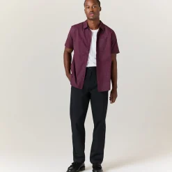 Stance Bales Button Up Cotton Shirt FIG
