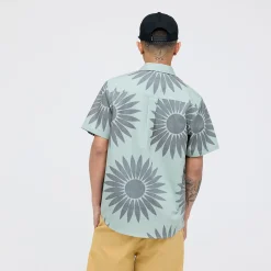 Stance Bales Button Up Organic Cotton Shirt Seagreen Sale