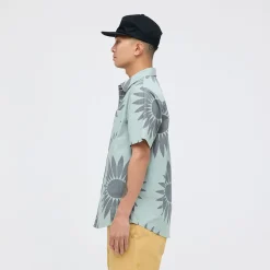 Stance Bales Button Up Organic Cotton Shirt Seagreen Sale