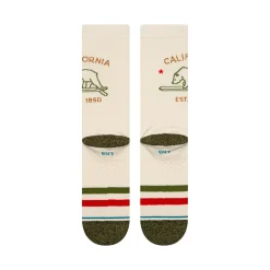 Stance Cotton Crew Medium Cushion Socks California Republic Offwhite New