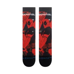 Stance Deadpool X Poly Crew Socks Deadpool Red Clearance