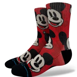 Stance Disney Mickey Tones Kids Crew Socks Red