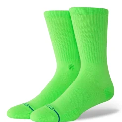 Stance Icon Crew Socks Neongreen Outlet