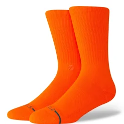 Stance Icon Crew Socks Neonorange Discount