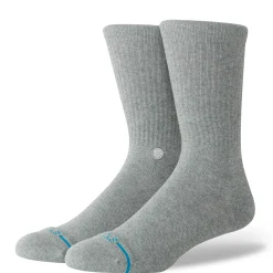 Stance Icon Crew Socks Greyheather New