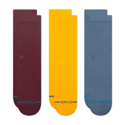 Stance Icon Crew Socks 3 Pack WINE Outlet