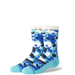 Stance Kids Cotton Crew Socks Camo Electricblue Discount