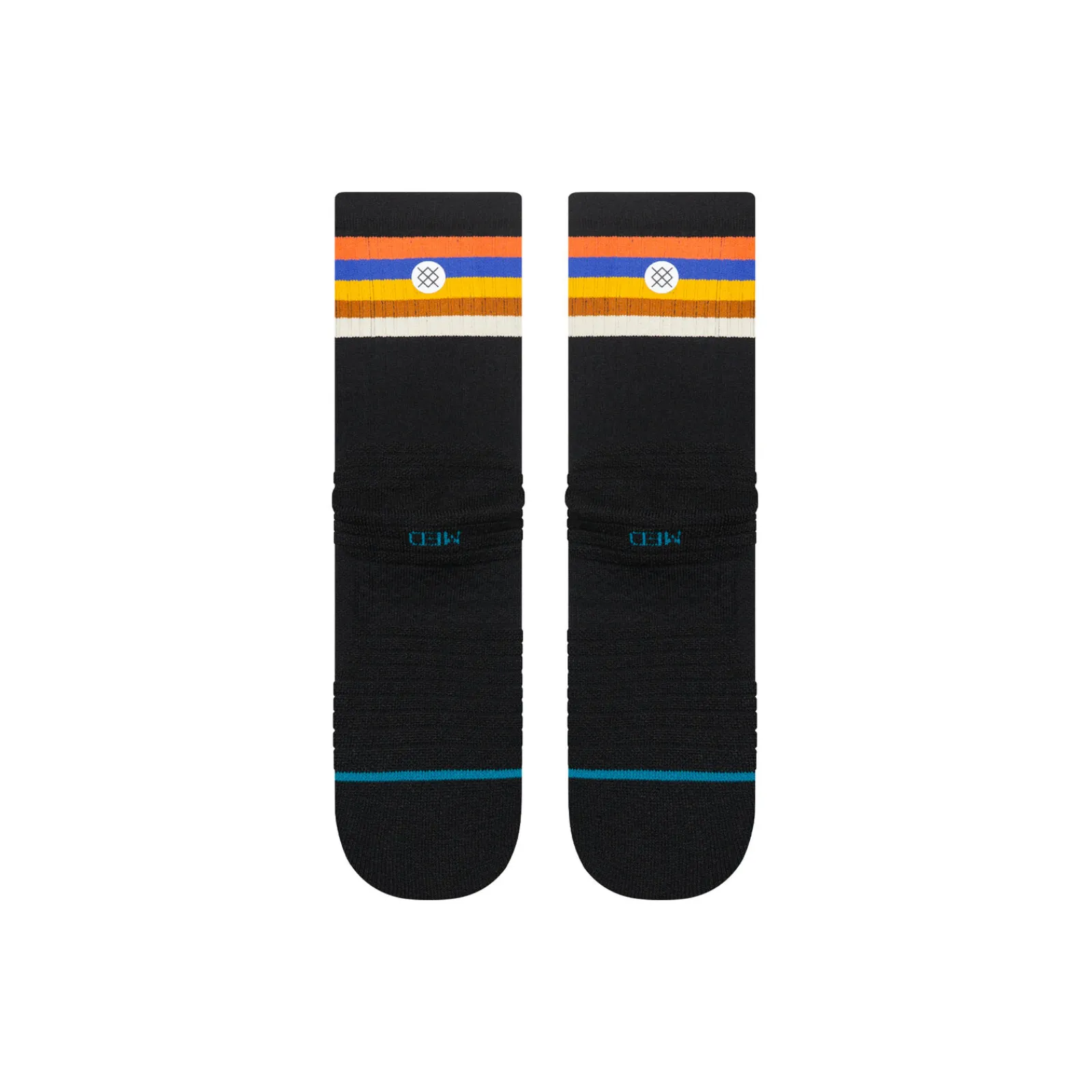 Stance Medium Performance Crew Socks Maliboo Ribbed Coral New