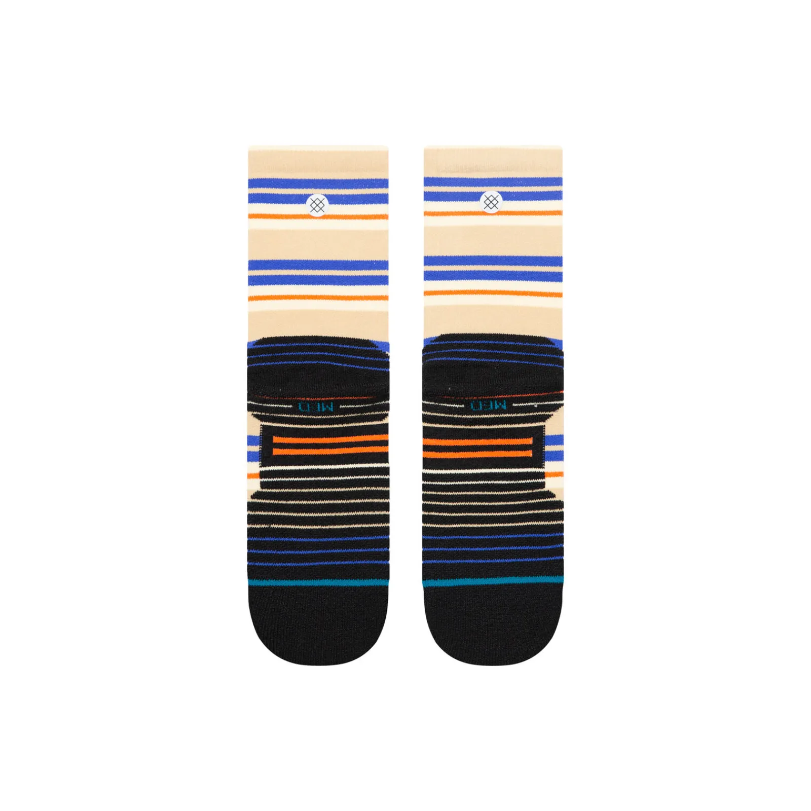 Stance Medium Performance Crew Socks Lennon Oatmeal New