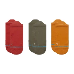 Stance Medium Performance Tab Socks 3 Pack Solid Darkred