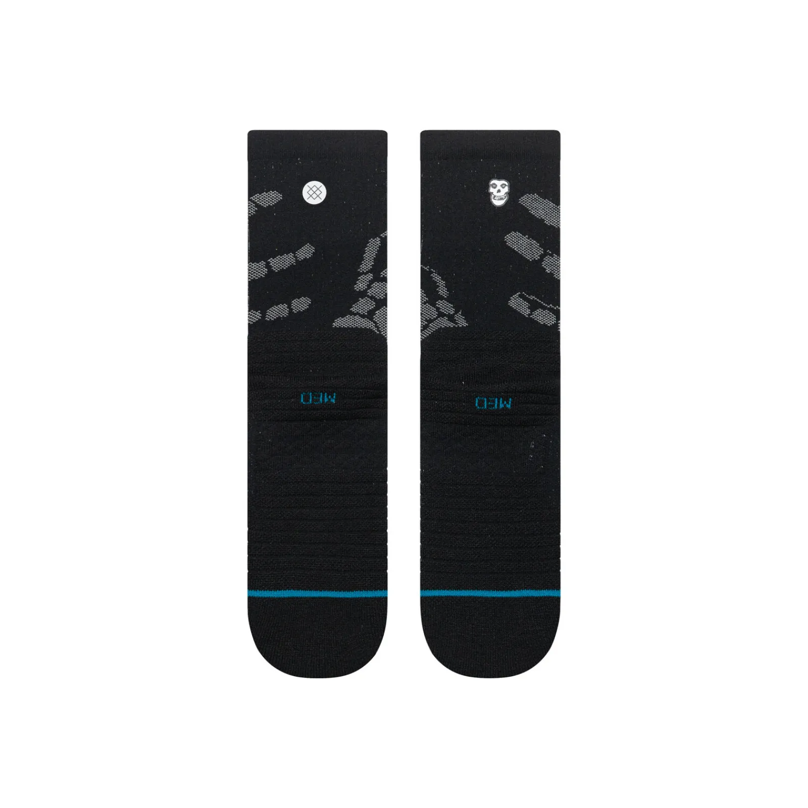 Stance Misfits X Medium Performance Crew Socks Hands Black Sale