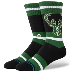 Stance NBA 2024 Prep Crew Socks Milwaukee Bucks Clearance