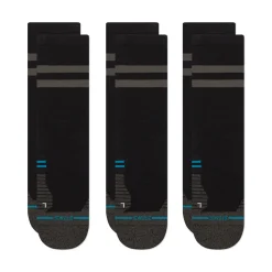Stance Ultralight Performance Crew Socks 3 Pack Franchise Black Discount
